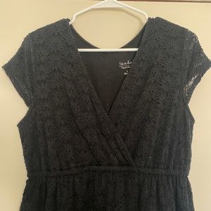 Isabel Maternity Black Eyelet Wrap Dress Empire Waist Target